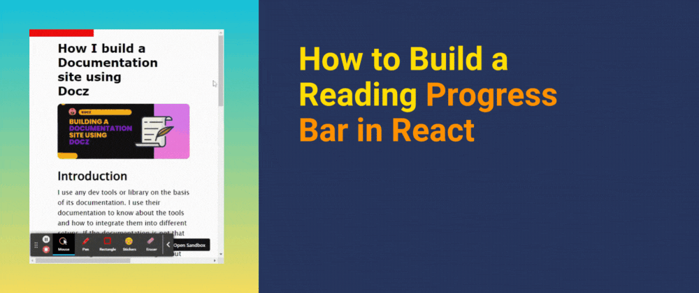Cover image for How to Build a Reading Progress Bar in React